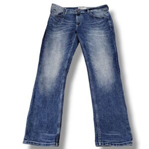 Projek Raw Jeans Size 38 W39" x L31" HIRI Skinny Jeans Stretch Blue Denim Pants